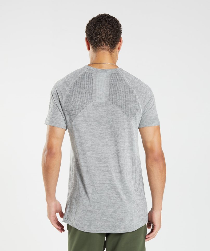 Men's Gymshark Retake Seamless T-Shirts Light Grey | NZ 0BGLFP